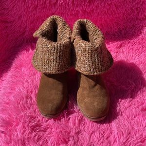 M. Patrick Gable soft brown cuffed or incudes wedge heel boots 10